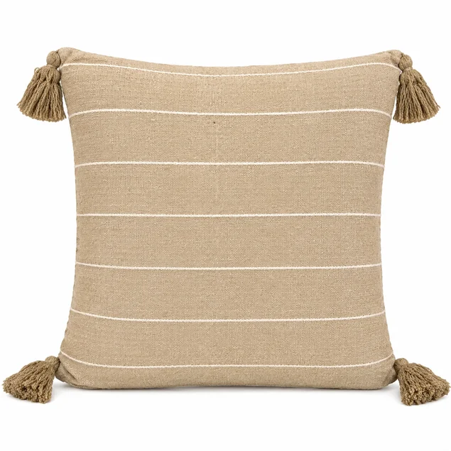 Capa De Almofada Pompom Decorativa 45x45cm Bene Casa - Linho